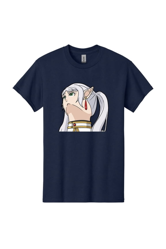 Elf Anime Meme T-shirt, Funny Frieren Inspired Side Eye Shirt, Manga Fan Subtle Anime Gift