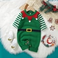 thumbnail image 1 of Elf Outfit Toddler Long Sleeve Elf Sweater Rompers Jumpsuits Party Outfit Christmas Baby Boy Outfit 12-18 Months, 1 of 8