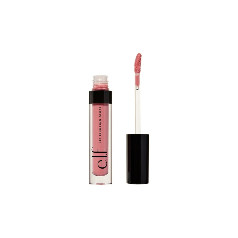 e.l.f. Lip Plumping Gloss Sparkling Rose 0.09 fl oz High Shine Vegan Cruelty Free Walmart