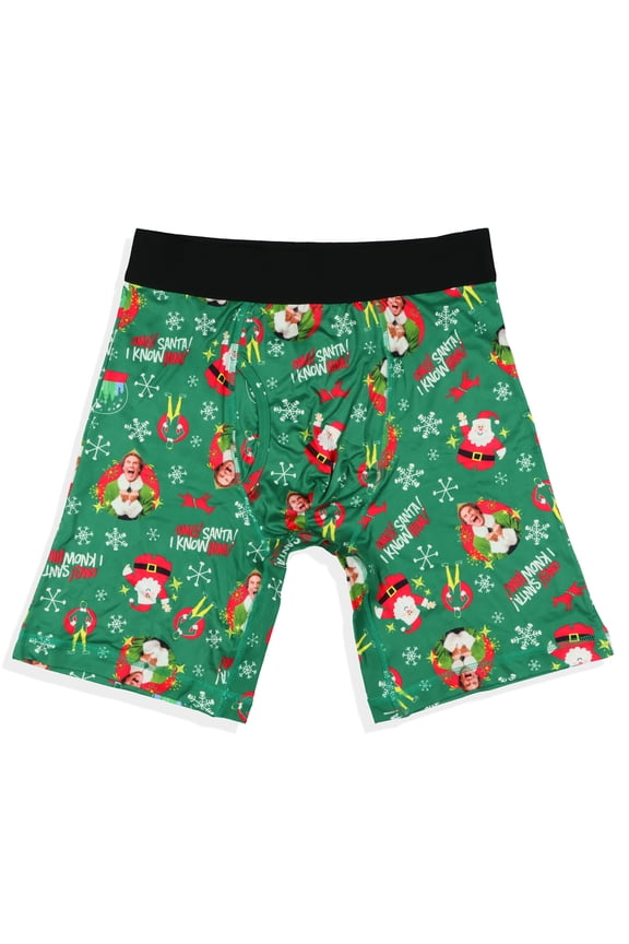Elf Boxer Briefs Mens' OMG! Santa I Know! Him Buddy Underwear Holiday Classic Christmas Movie