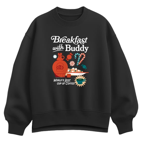 Elf - Breakfast With Buddy - Women's Oversized Fleece Crew Sweatshirt
