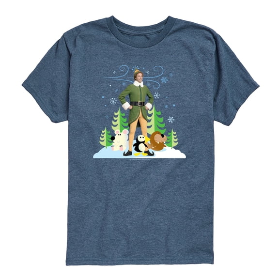 Elf - Buddy And Arctic Puppets Toddler Boys' Toddler Short Sleeve Graphic T-Shirt