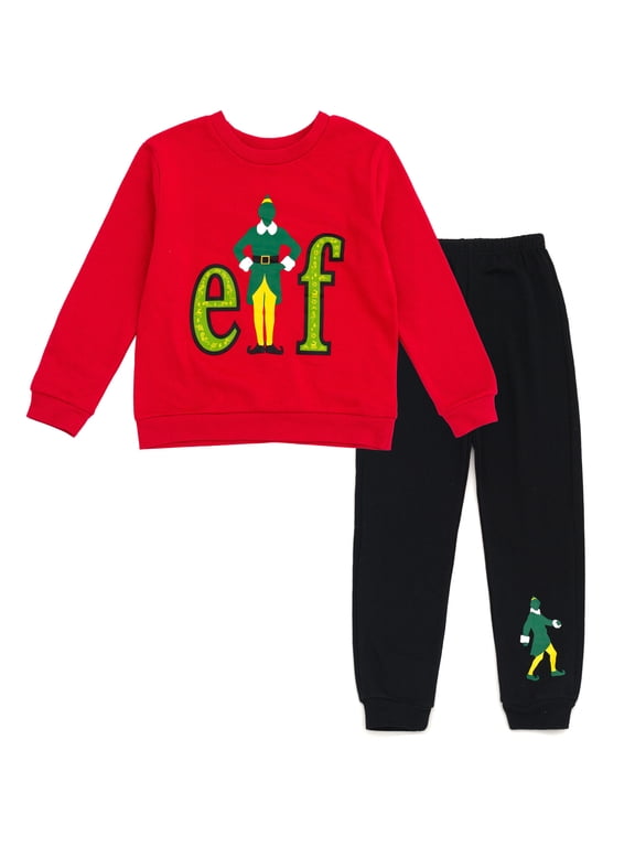 Buddy Christmas Fleece Sweatshirt and Jogger Pants Outfit Set Logo Little Kid to Big Kid
