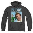 thumbnail image 1 of Elf Buddy Christmas Homage Unisex Adult Pull-Over Heather Hoodie,Black, 3X-Large, 1 of 3