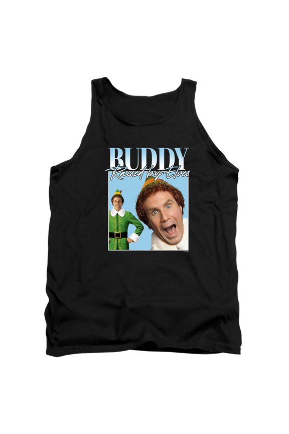 Elf Buddy Christmas Homage Unisex Adult Tank Top,Black, Large