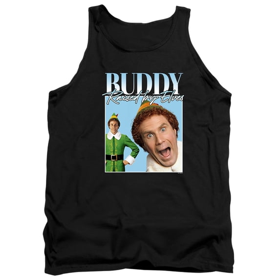 Elf Buddy Christmas Homage Unisex Adult Tank Top,Black, X-Large