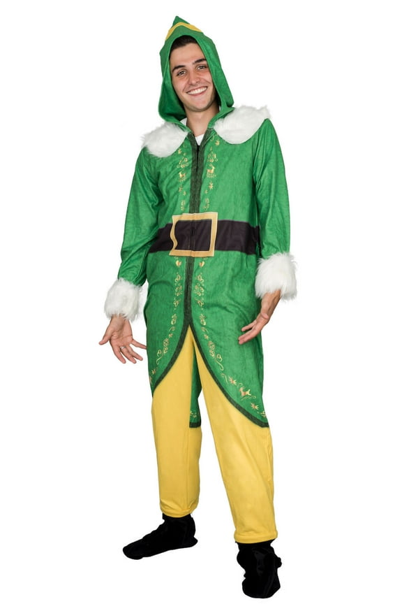 Elf Buddy Costume Pajama Adult Union Suit