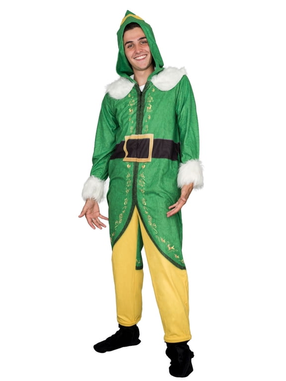 Elf Buddy Costume Pajama Adult Union Suit