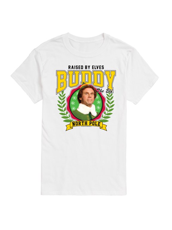 - Buddy Raised By Elves Men's Short Sleeve Graphic T-Shirt