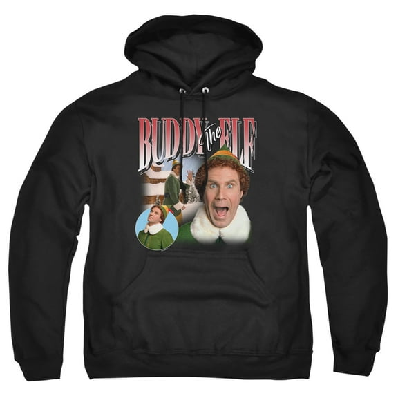 Elf Buddy Retro Christmas Trio Unisex Adult Pull-Over Hoodie