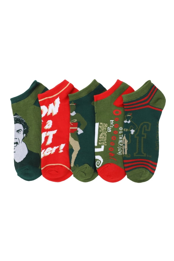 Elf Buddy Women's 5-Pair Ankle Socks-OSFA