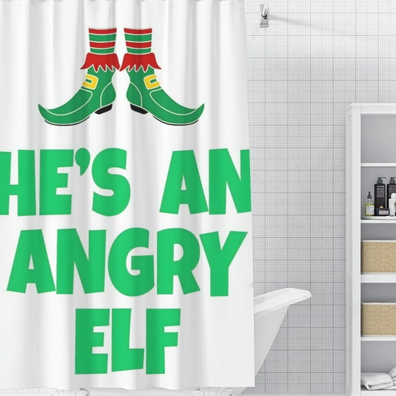 Elf Buddy's Sing Shower Curtain 35*70.8 Inches Waterproof And Durable Vivid Patterns Instantly Elevates Bathroom Style