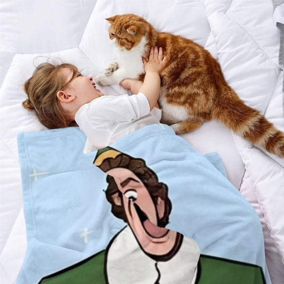 Chip And Potato Flannel Blanket 39*59 inch Soft And Comfortable With Clear Patterns And Easy Cleaning