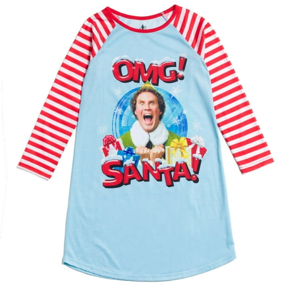 Elf Buddy the Christmas Nightgown Polyester Pajamas Little Kid to Big