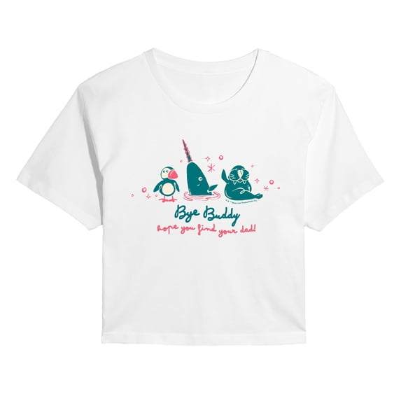 Elf - Bye, Buddy - Juniors Cropped Graphic T-Shirt