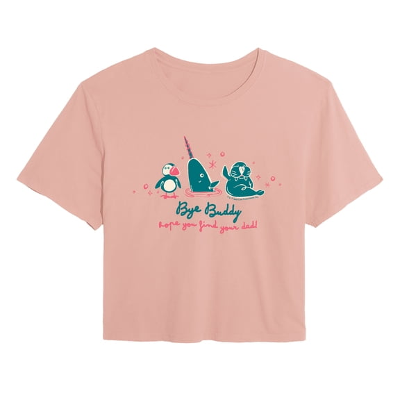Elf - Bye, Buddy - Juniors Cropped Graphic T-Shirt