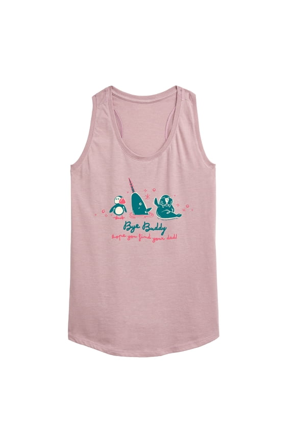 - Bye, Buddy - Women's Racerback Graphic Tank