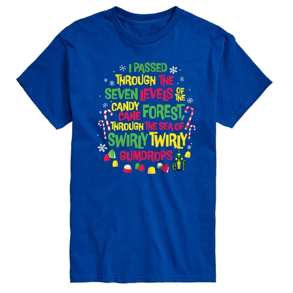 Elf - Candy Cane Forest Sea Of Gumdrops - Men's Short Sleeve Graphic T-Shirt