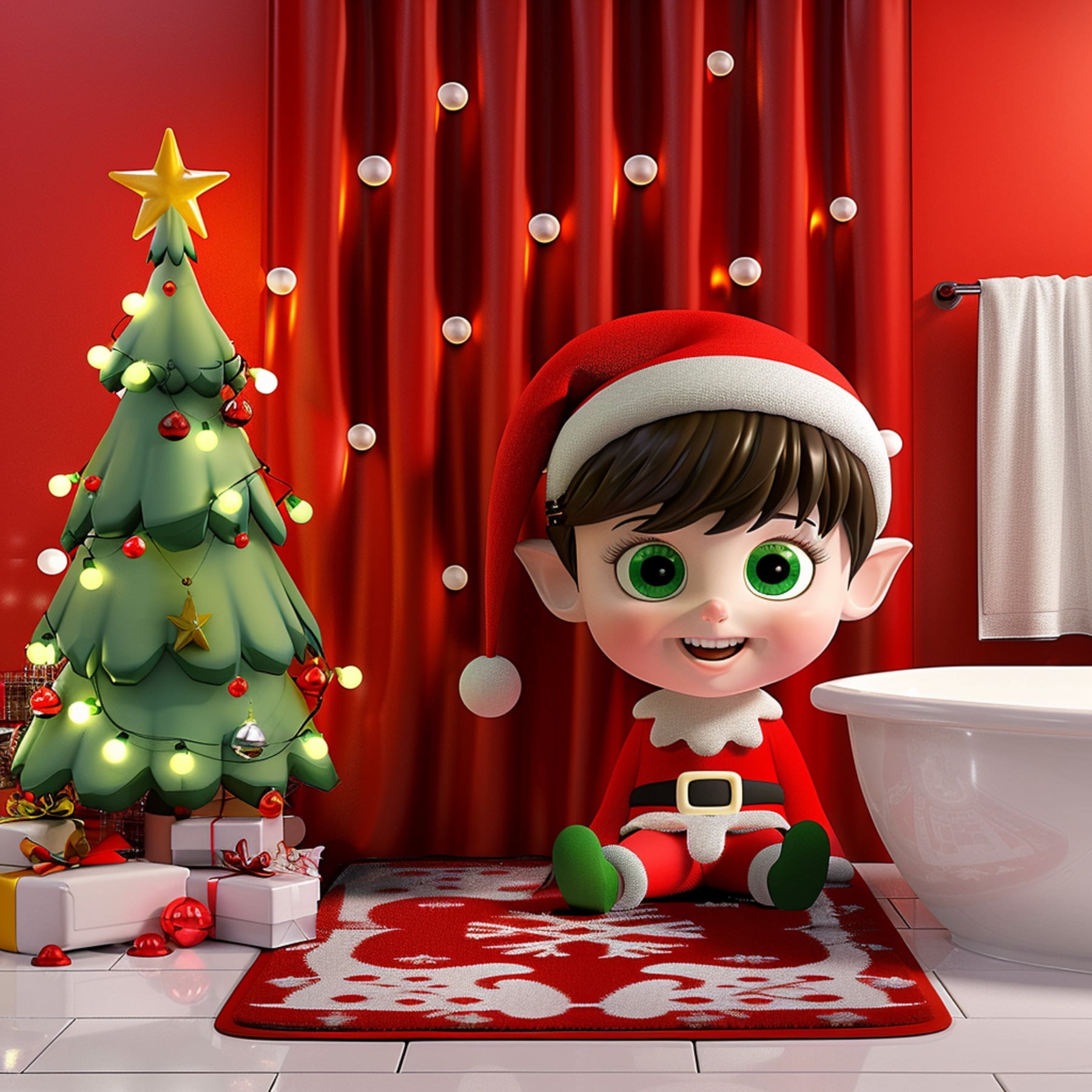 Elf Christmas Bathroom Decor: Magical Holiday Themes for Your Toilet Space