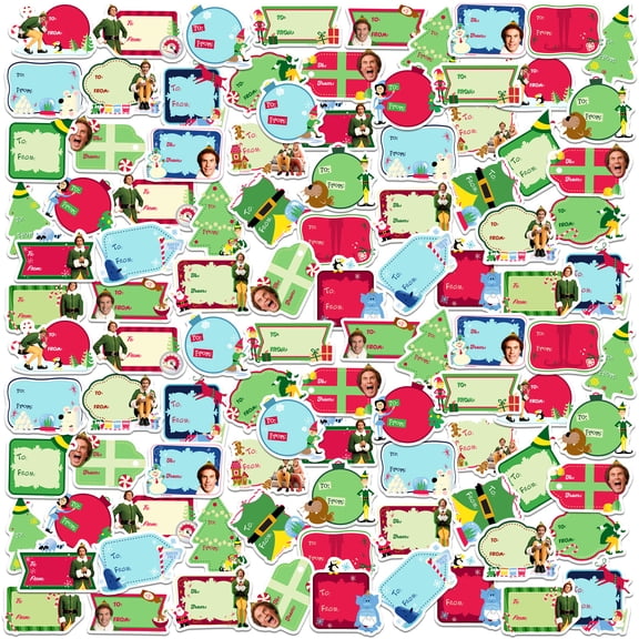 Elf Christmas Labels 100Ct Sticker Pack