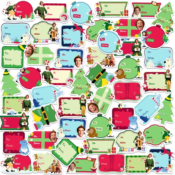 Elf Christmas Labels 50Ct Sticker Pack