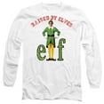 thumbnail image 1 of Elf Christmas Raised by Elves Unisex Adult Long-Sleeve T Shirt (2X-Large) White, 1 of 2