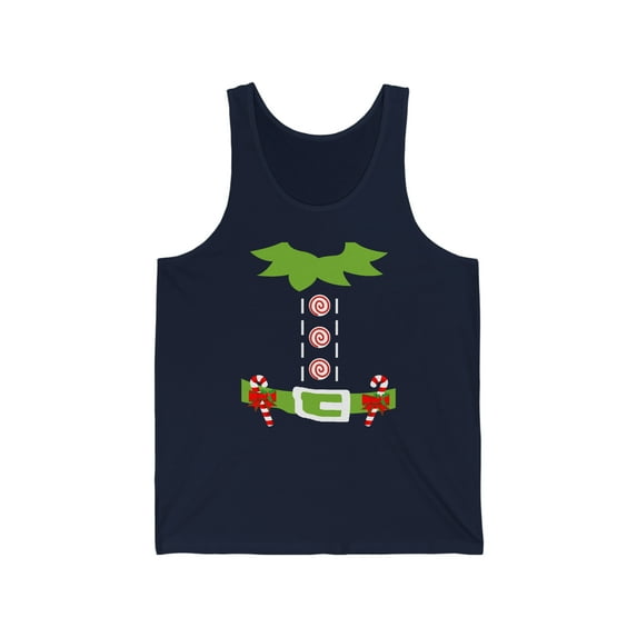 Elf Costume Unisex Tank Top, XS-2XL Merry Christmas Santa's Little Helper