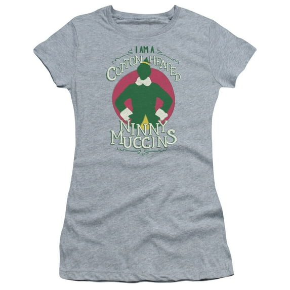 Elf - Cotton Headed - Juniors Teen Girls Cap Sleeve Shirt - Large