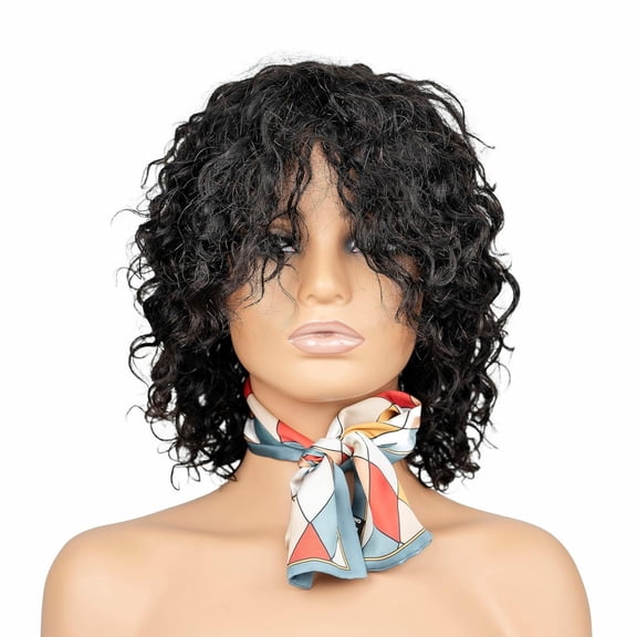 Elf Cut Wig Short Hair Wig with Bangs Mixed Color Highlights Fluffy Synthetic Wig Replacement Wig for Women Halloween Costume Wig