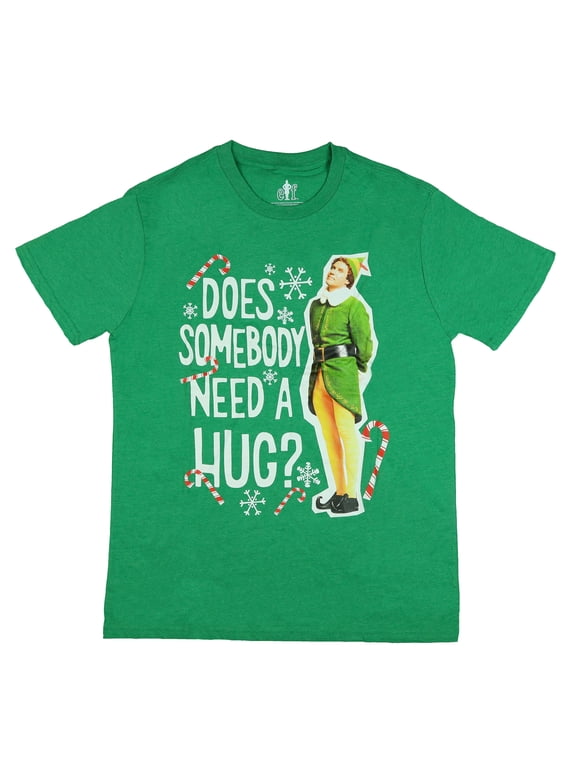 Elf Does Somebody Need a Hug Men's T-Shirt with Buddy the Elf Graphic