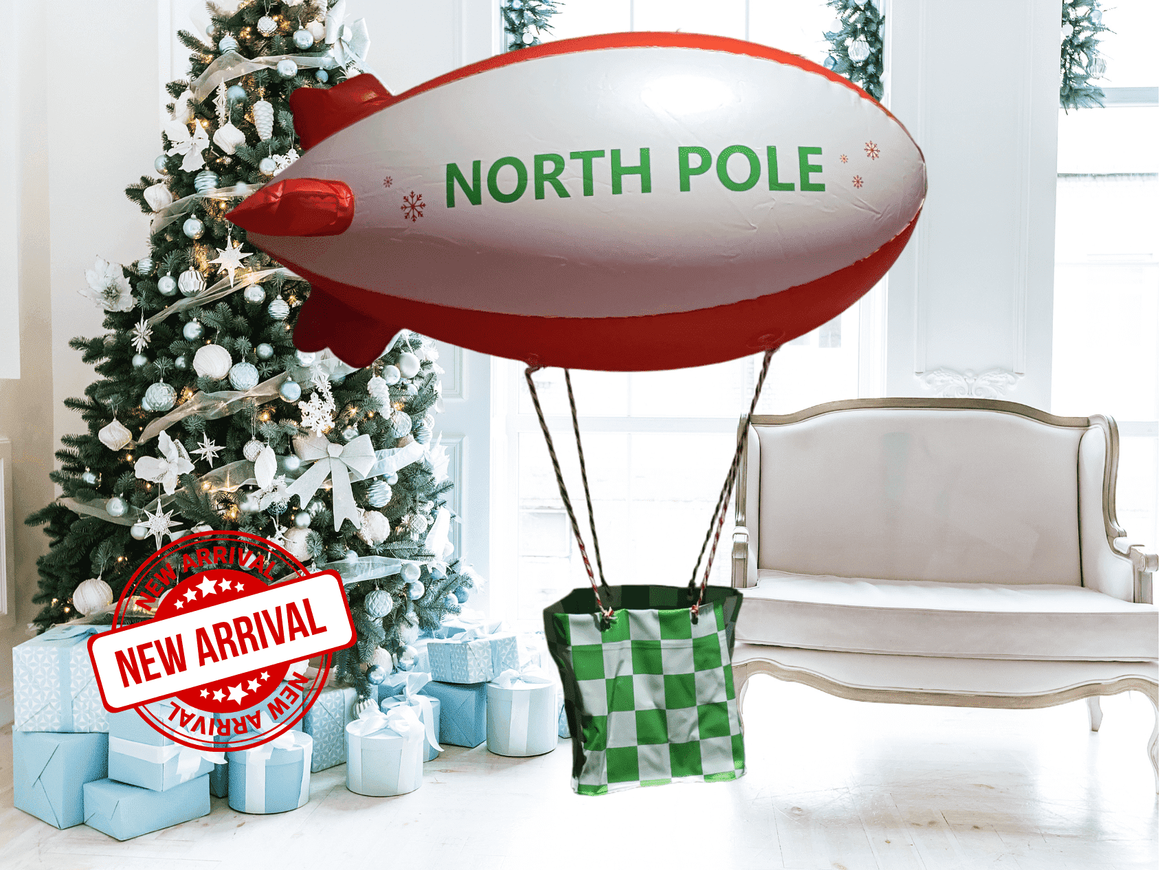 Elf Doll Arrival Departure Inflatable Blimp Ride