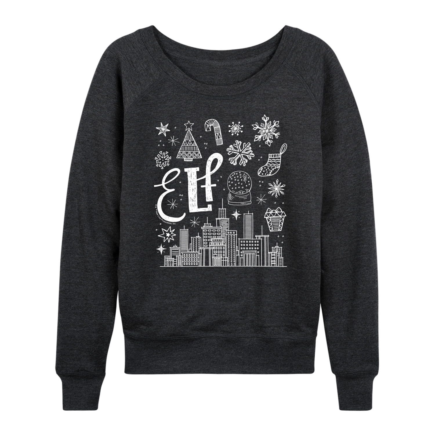 Elf - Doodle Logo - Women's French Terry Long Sleeve Shirt