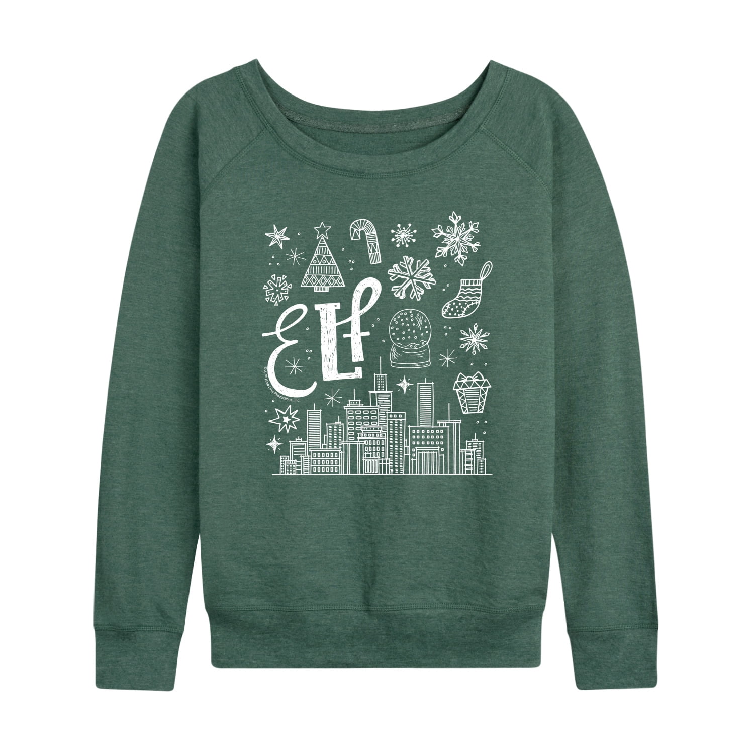 Elf - Doodle Logo - Women's French Terry Long Sleeve Shirt