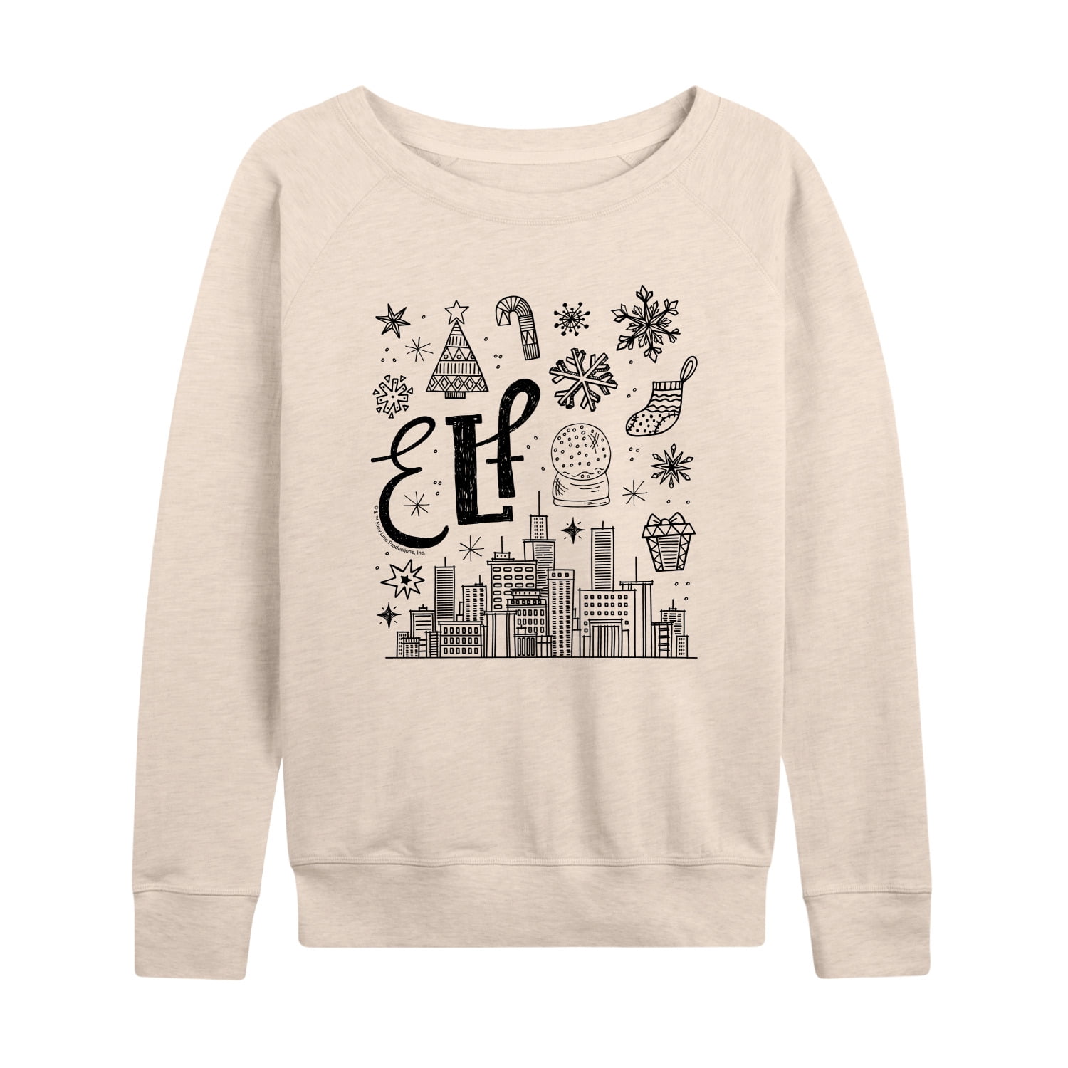 Elf - Doodle Logo - Women's French Terry Long Sleeve Shirt