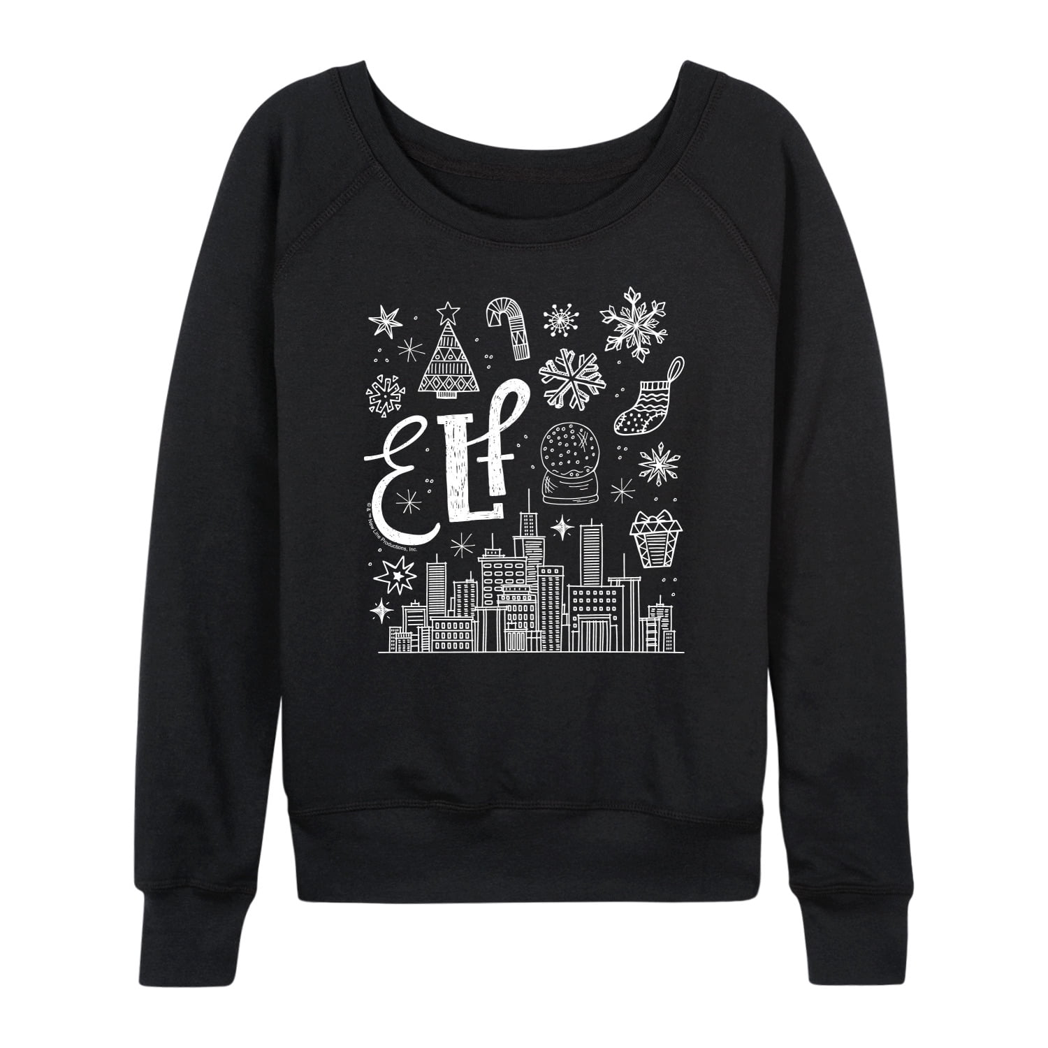 Elf - Doodle Logo - Women's French Terry Long Sleeve Shirt