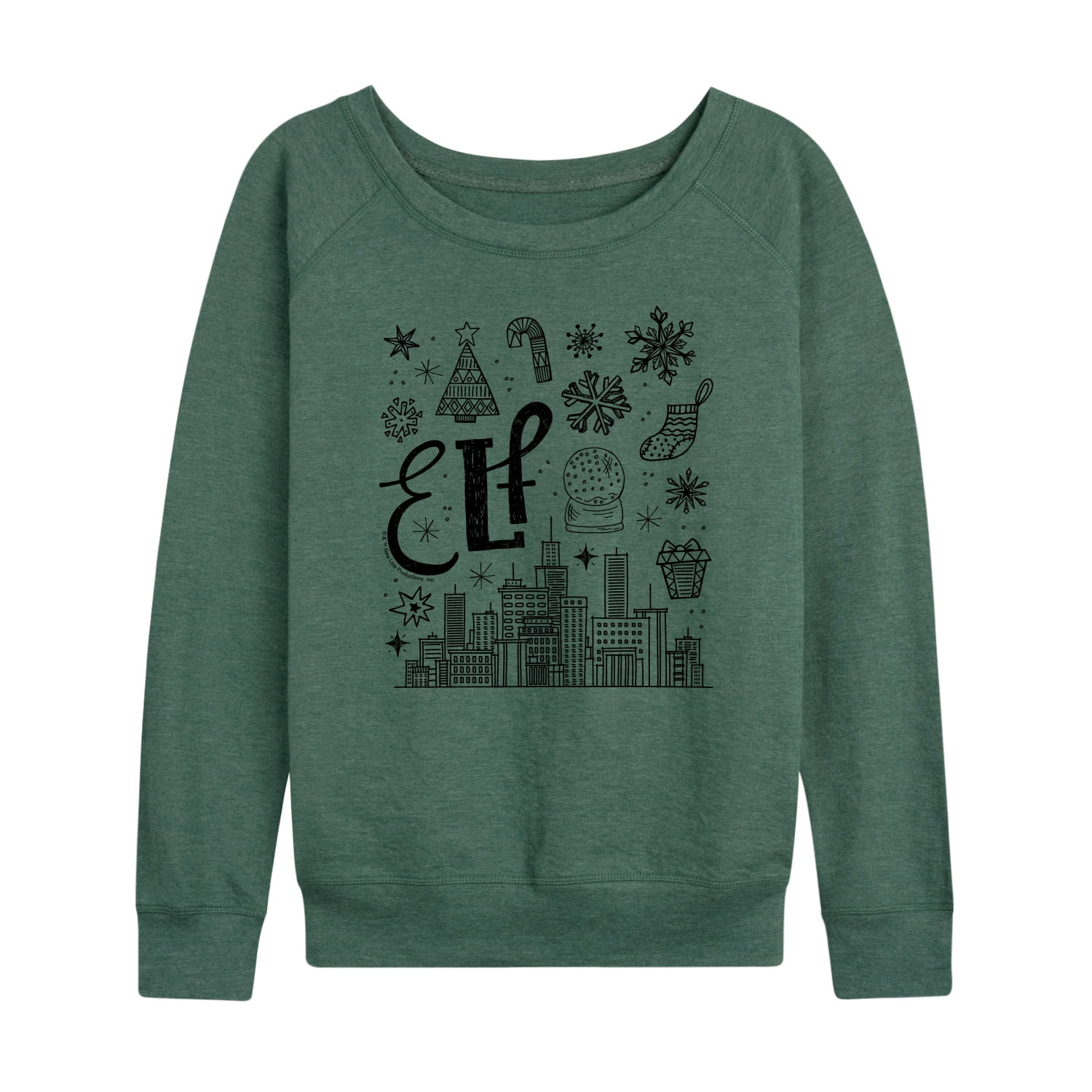 Elf - Doodle Logo - Women's French Terry Long Sleeve Shirt