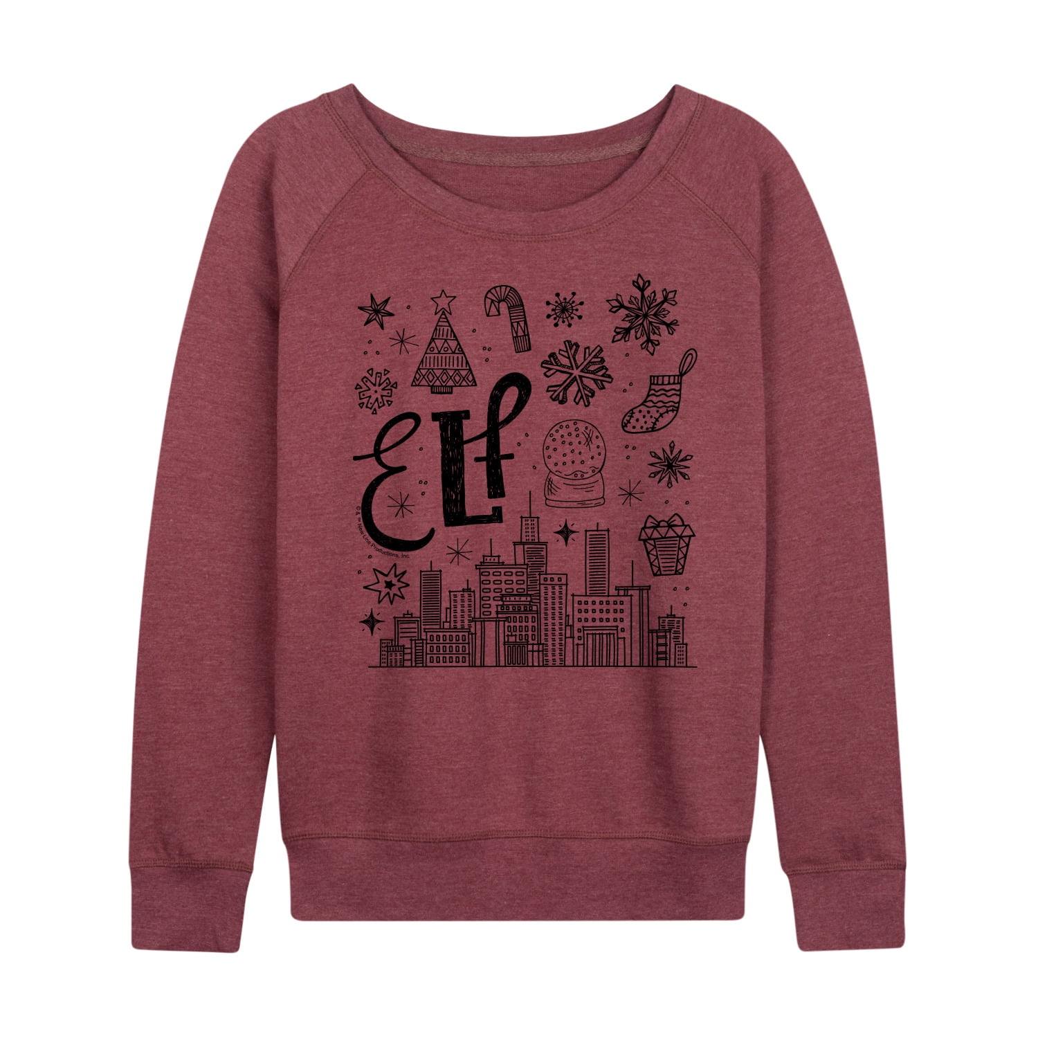 Elf - Doodle Logo - Women's French Terry Long Sleeve Shirt