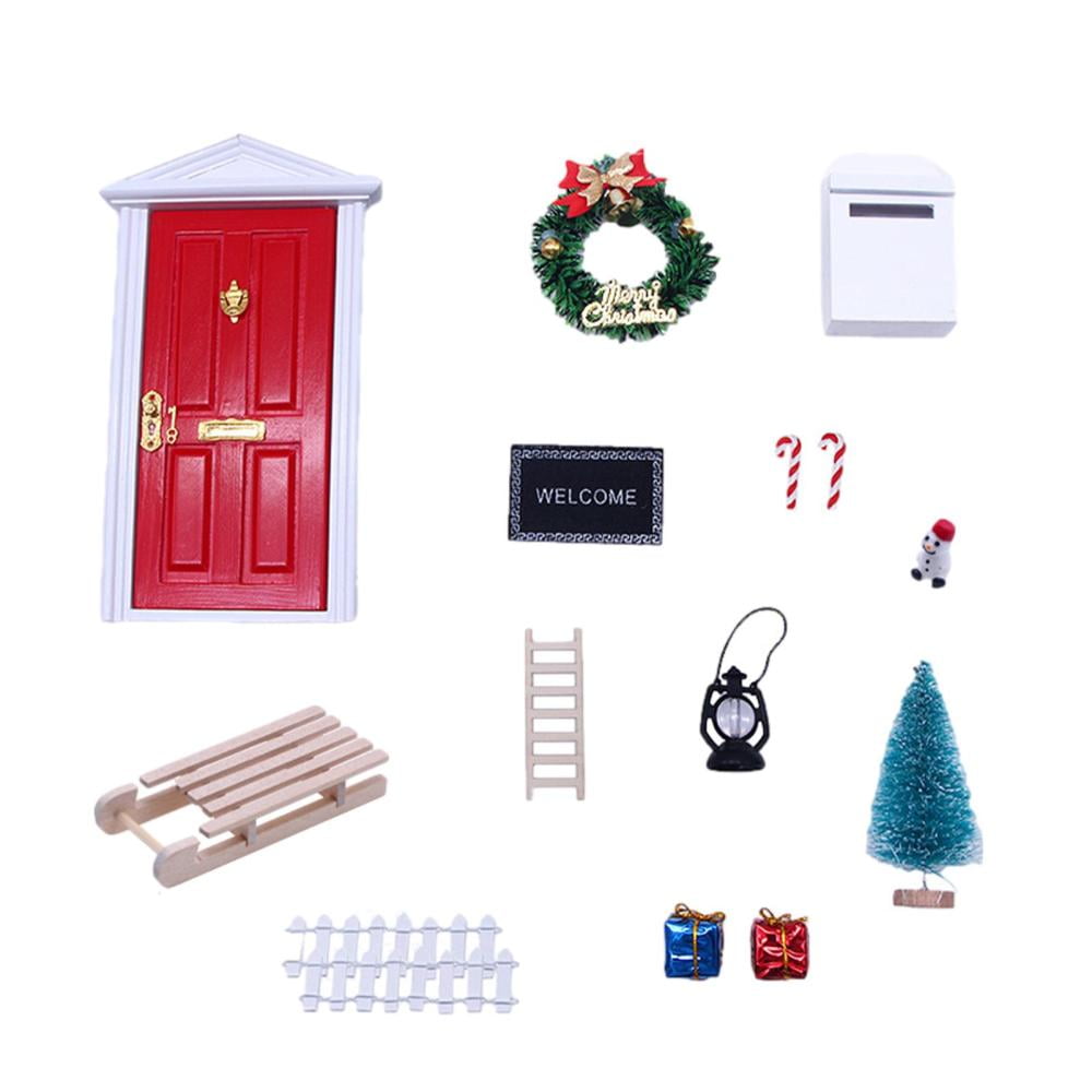 Elf Door Fairy Door Kit 12PCS Dollhouse Door Miniature Elf Door