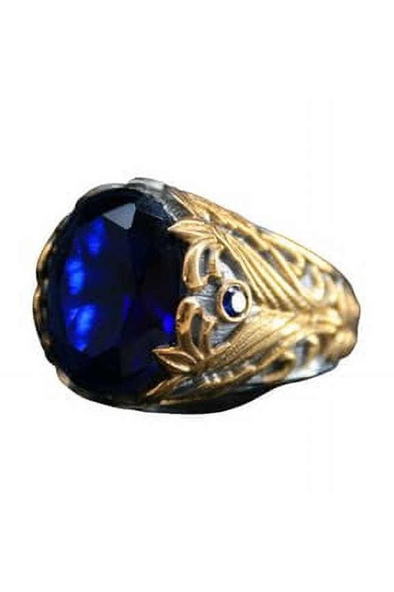 Elf Elegance: 925 Sterling Silver Ring with Zircon Gemstone and Gold Plating By Roar By Roar | 9.5