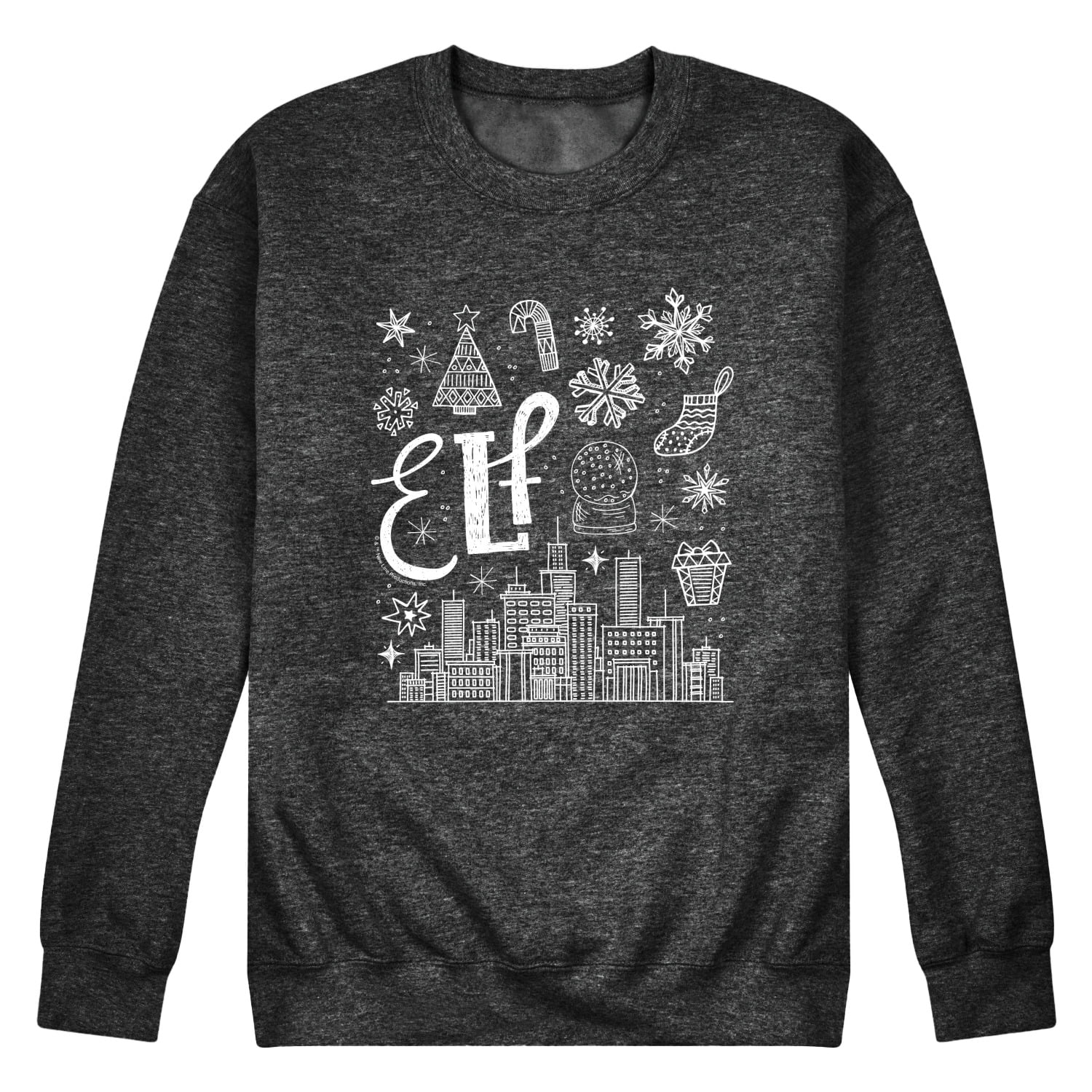 Elf - Elf Icon Doodles White - Men's Crew Fleece Sweatshirt