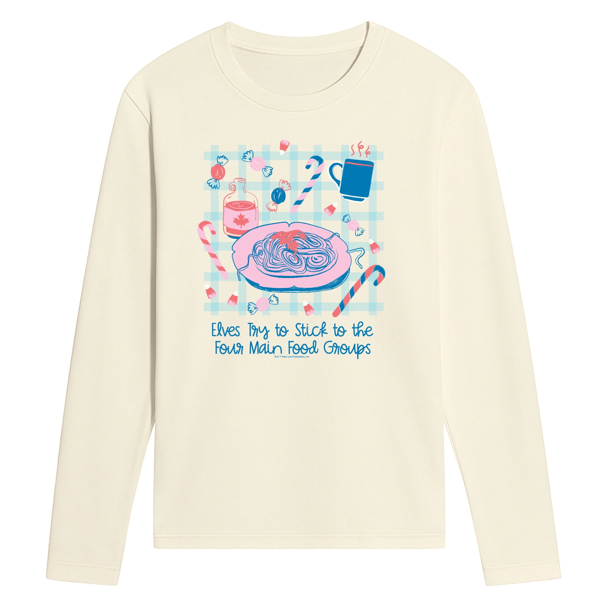 Elf - Elves Stick To Four Food Groups - Men's Long Sleeve Graphic T-Shirt