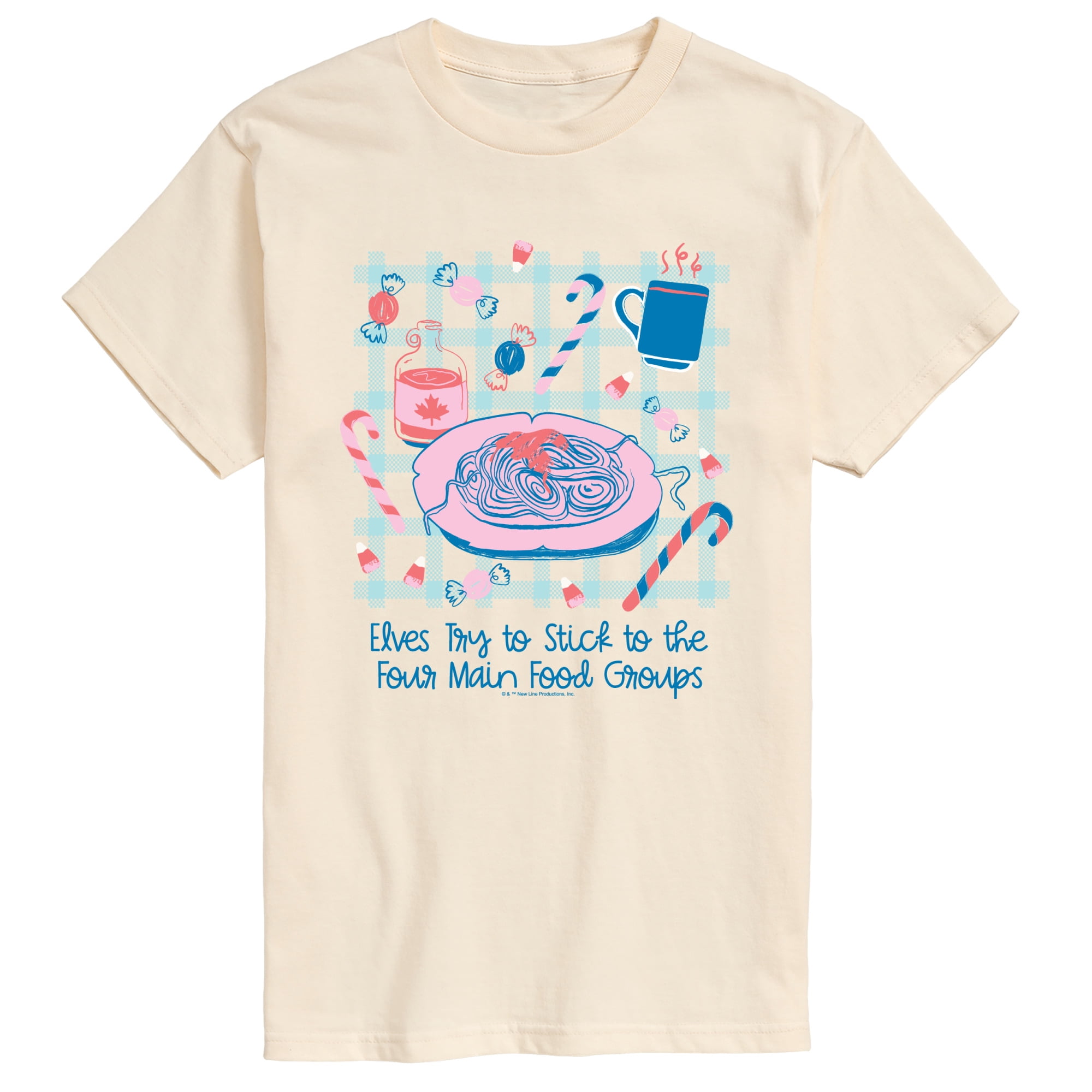 Elf - Elves Stick To Four Food Groups - Men's Short Sleeve Graphic T-Shirt