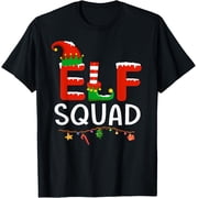 Elf Family Christmas Matching Pajamas Men Women Elf Squad T-Shirt men and women can wear, black, white, gifts