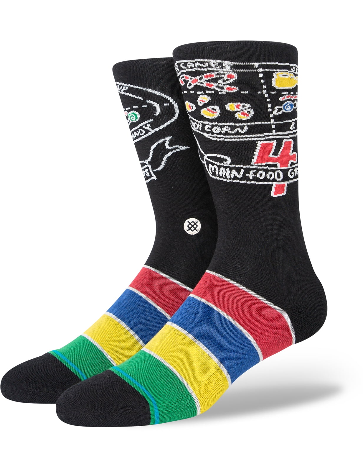 Elf Food Groups Christmas Casual Socks [Black]
