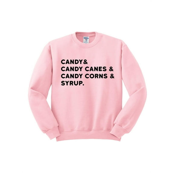 Elf Food Groups Christmas Sweatshirt Large Pink