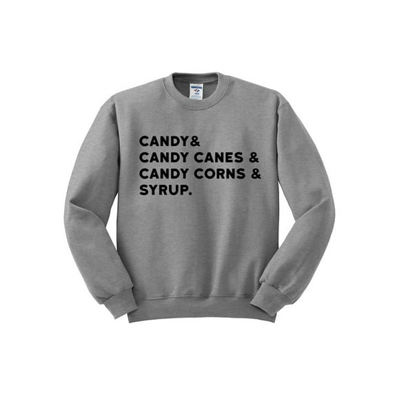 Elf Food Groups Christmas Sweatshirt X-Large Grey