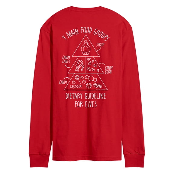Elf - Food Groups Men's Long Sleeve Graphic T-Shirt