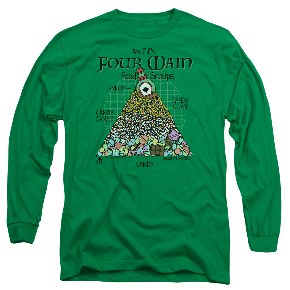 Elf - Food Pyramid - Long Sleeve Shirt - X-Large