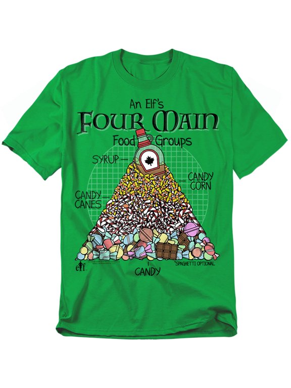 Elf T-Shirt Food Pyramid Unisex Graphic Tee For Men & Women