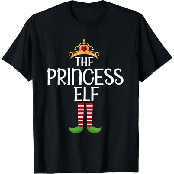 Elf Group Matching Family Christmas Costume The Princess Elf T-Shirt